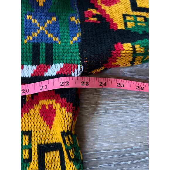 Vintage Carolina Colours Ugly Christmas Sweater S Festive Pattern F3 - Picture 3 of 5